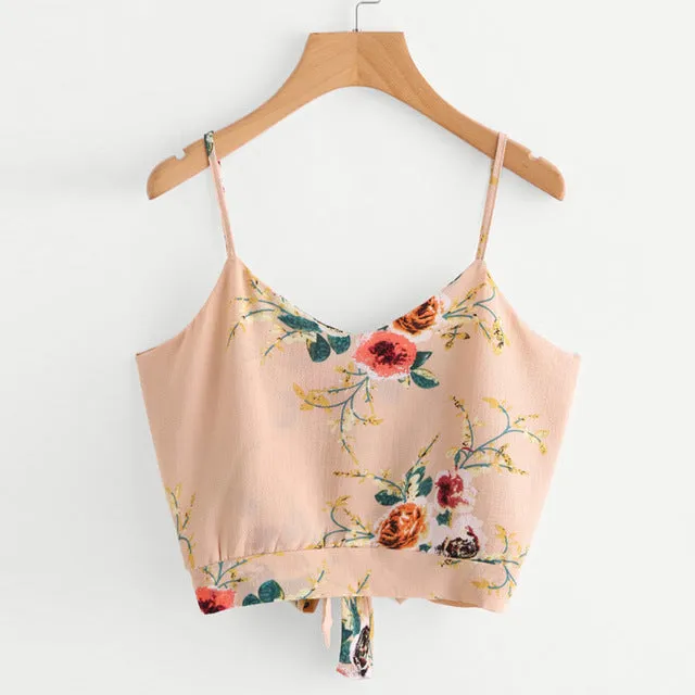 Crop Top V Neck Striped Summer Tops For Women 2020 Cotton Blended Blouse Tank Tops Camisole Cropped Feminino Women's Clothing