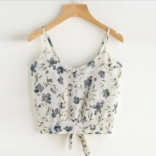 Crop Top V Neck Striped Summer Tops For Women 2020 Cotton Blended Blouse Tank Tops Camisole Cropped Feminino Women's Clothing