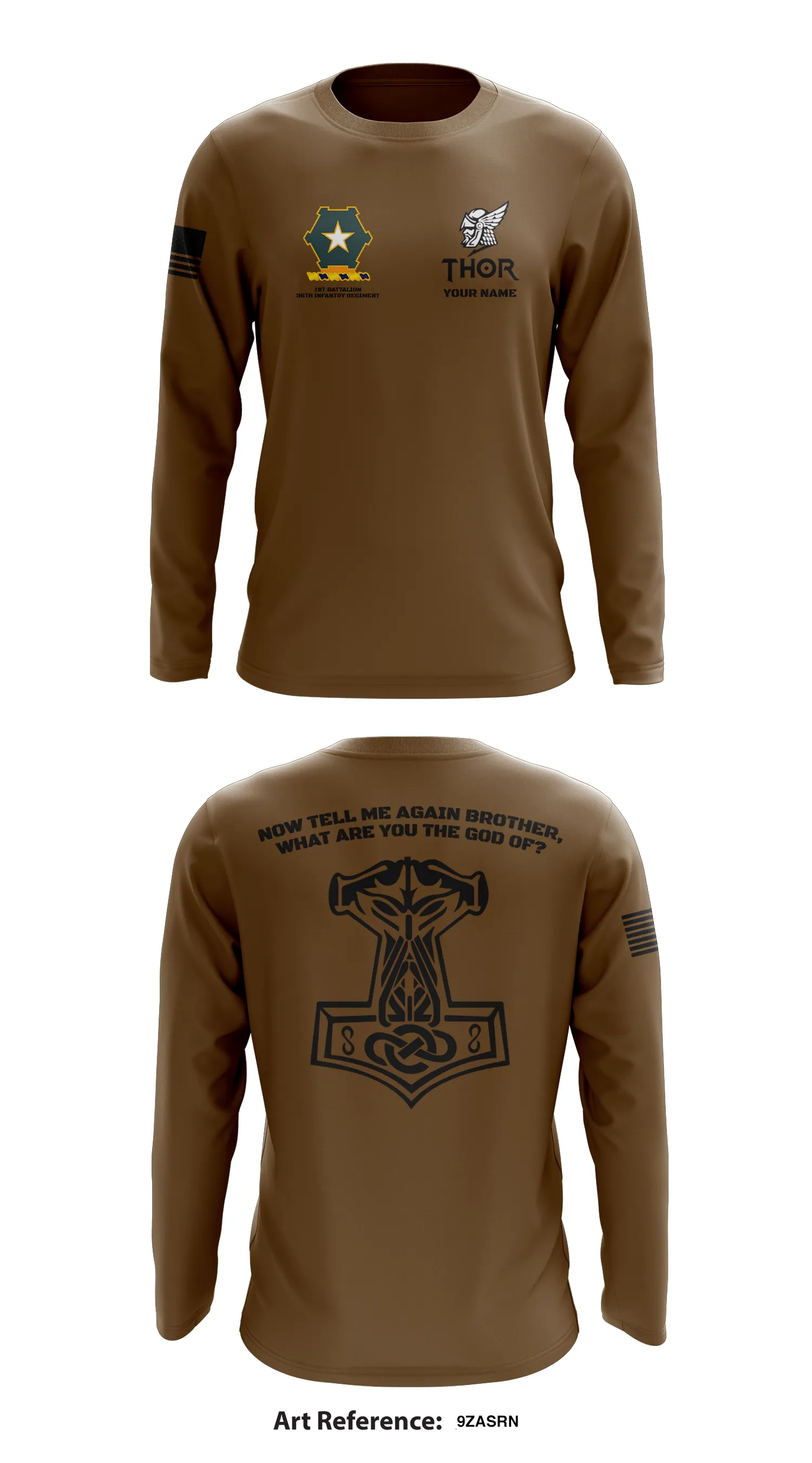 CUSTOM Mortars 1-36 IN 1-1AD Store 1 Core Men's LS Performance Tee - 9ZaSrn