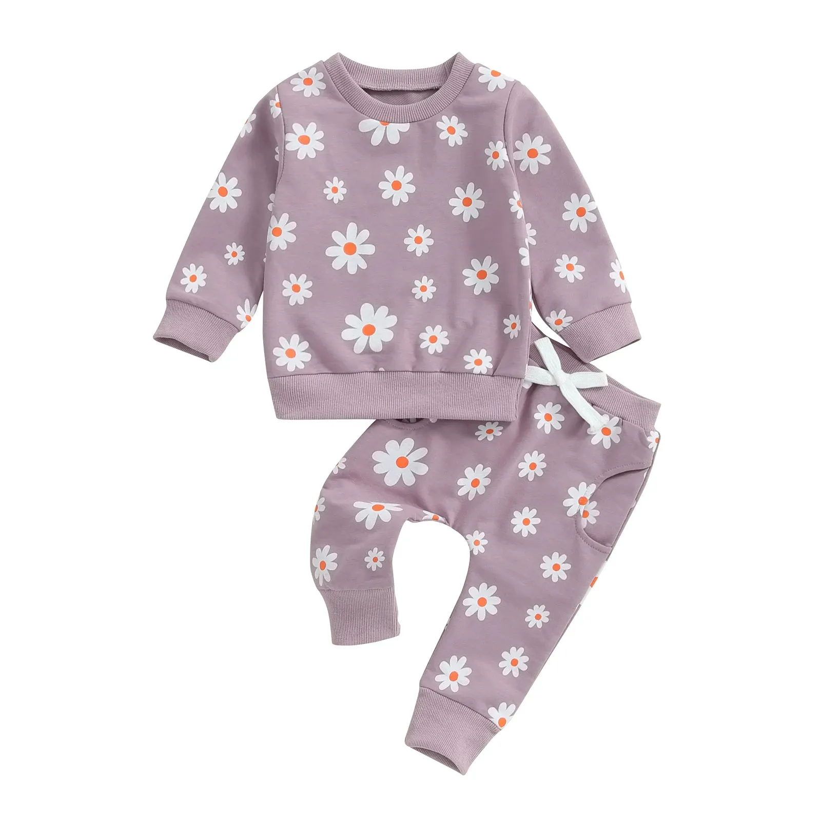 Dainty Daisy Print Loungewear Sets