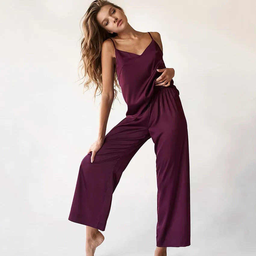 Daisy Dream V-Neck Cami & Wide Leg Lounge Set
