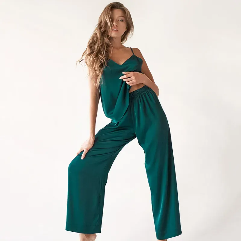Daisy Dream V-Neck Cami & Wide Leg Lounge Set