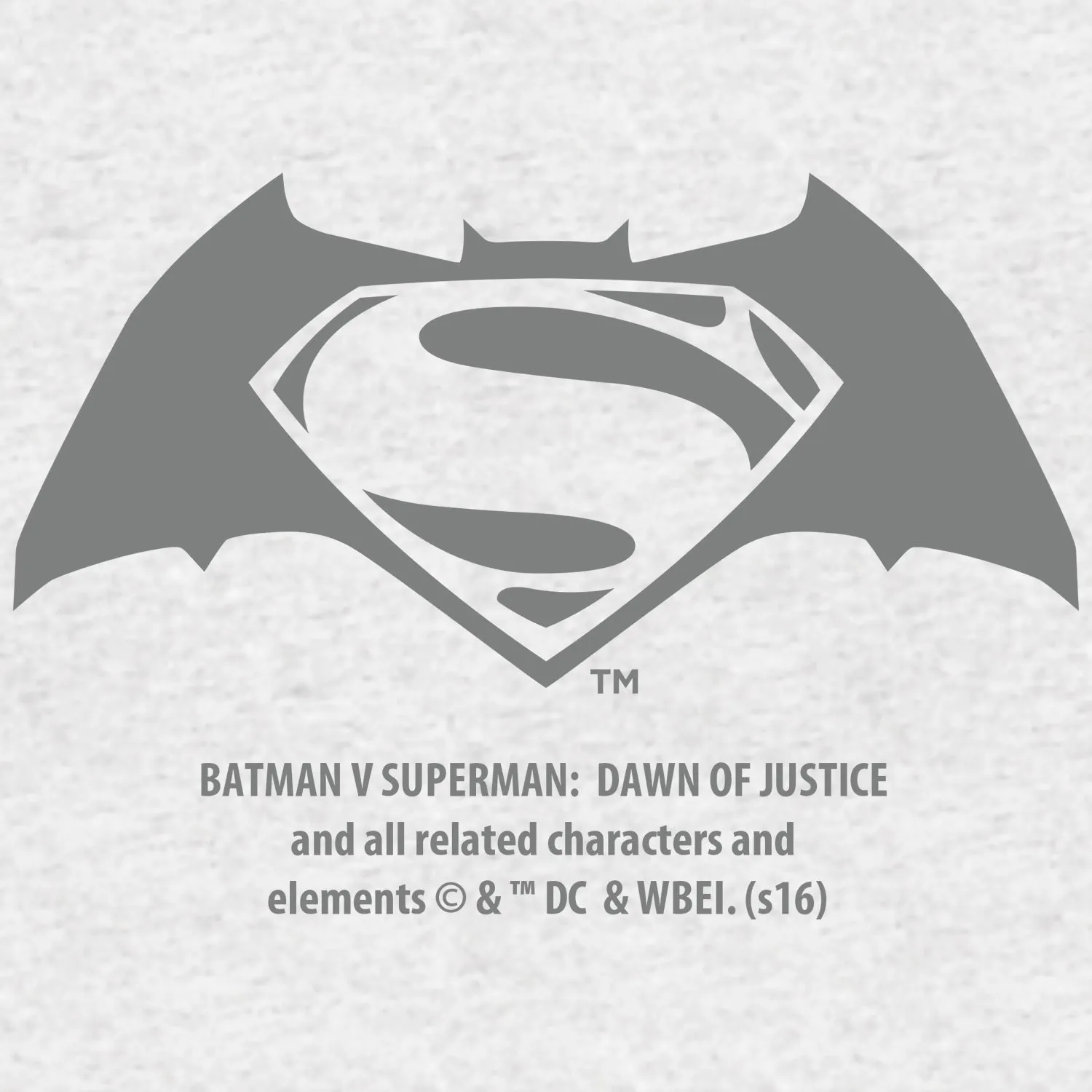 DC Batman V Superman Superman Splash Digi Cube Official Men's T-shirt (Sports Grey)