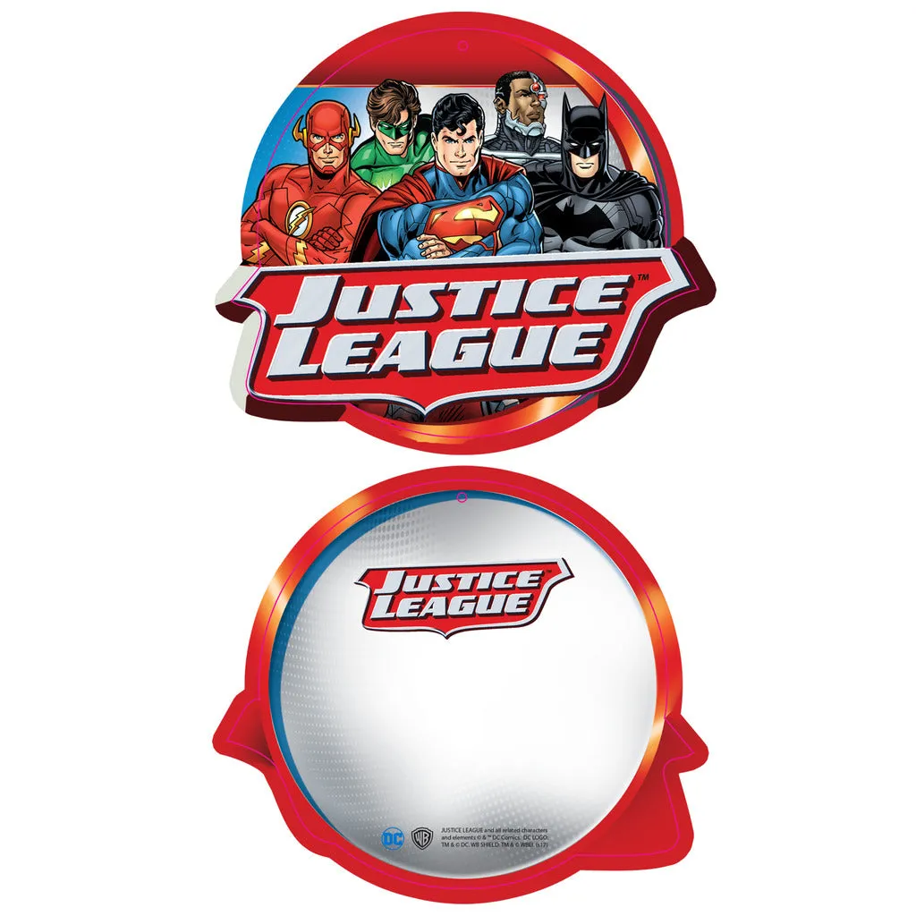 DC Comics Justice League Stripped Official Kid's T-shirt (Sports Grey)