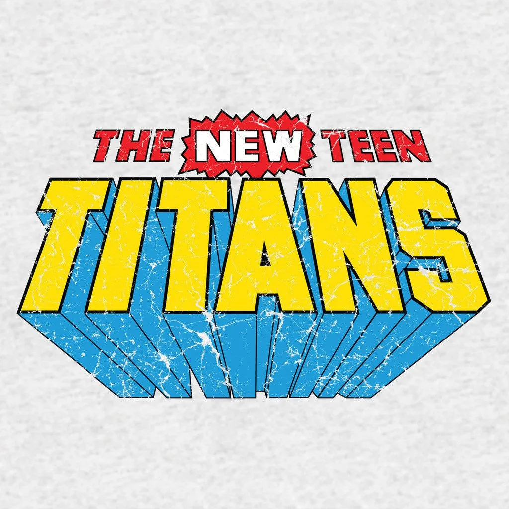 DC Comics New Teen Titans Distressed Logo Official Men's T-shirt (Sports Grey)