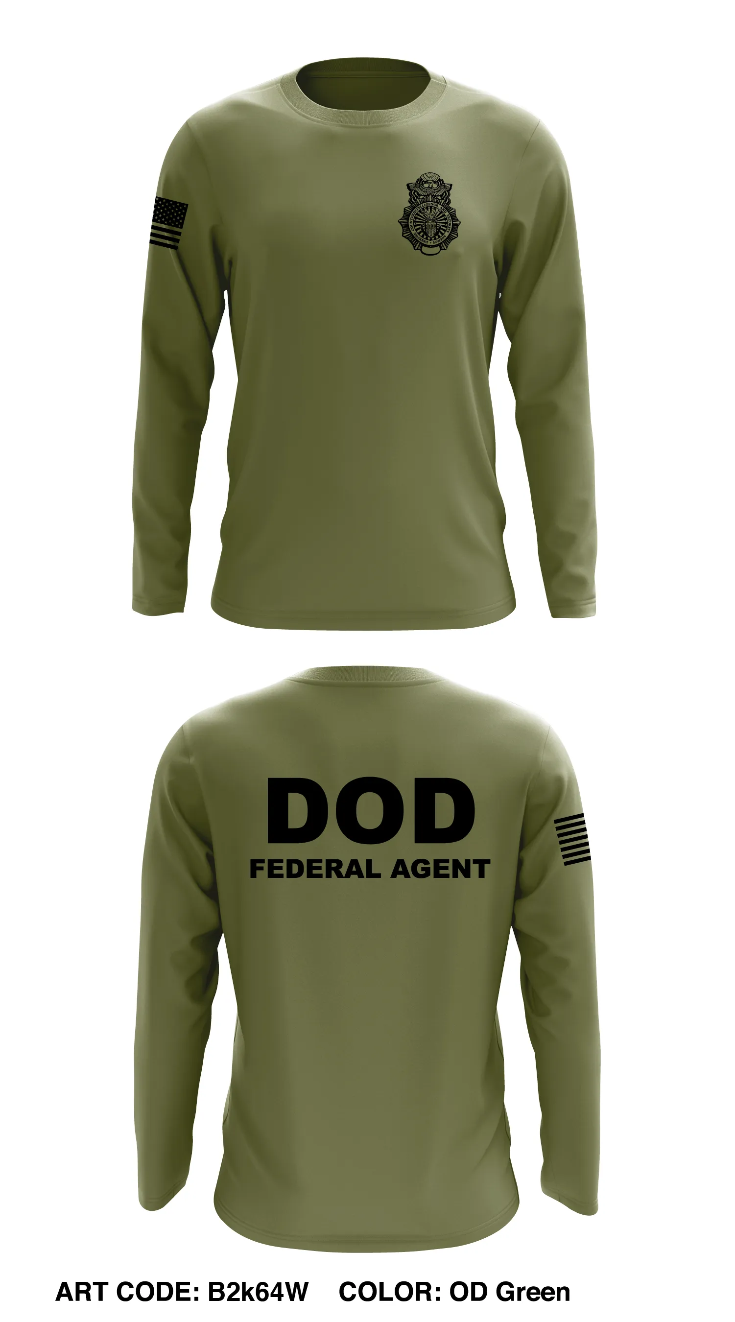 Defense Counterintelligence & Security Agency Core Men's LS Performance Tee - B2k64W