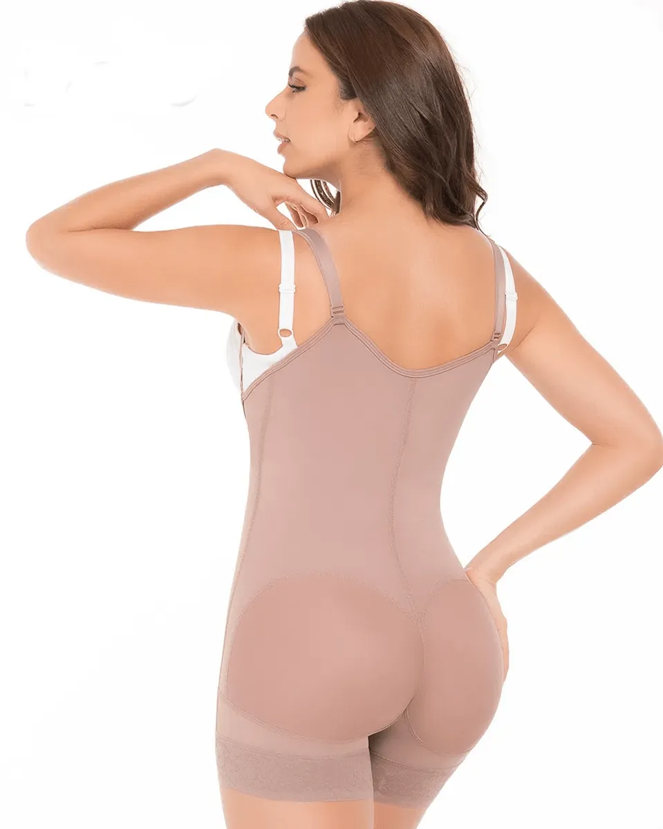 Delie Fajas High compression girdle hip hugger with straps and braless - zipper