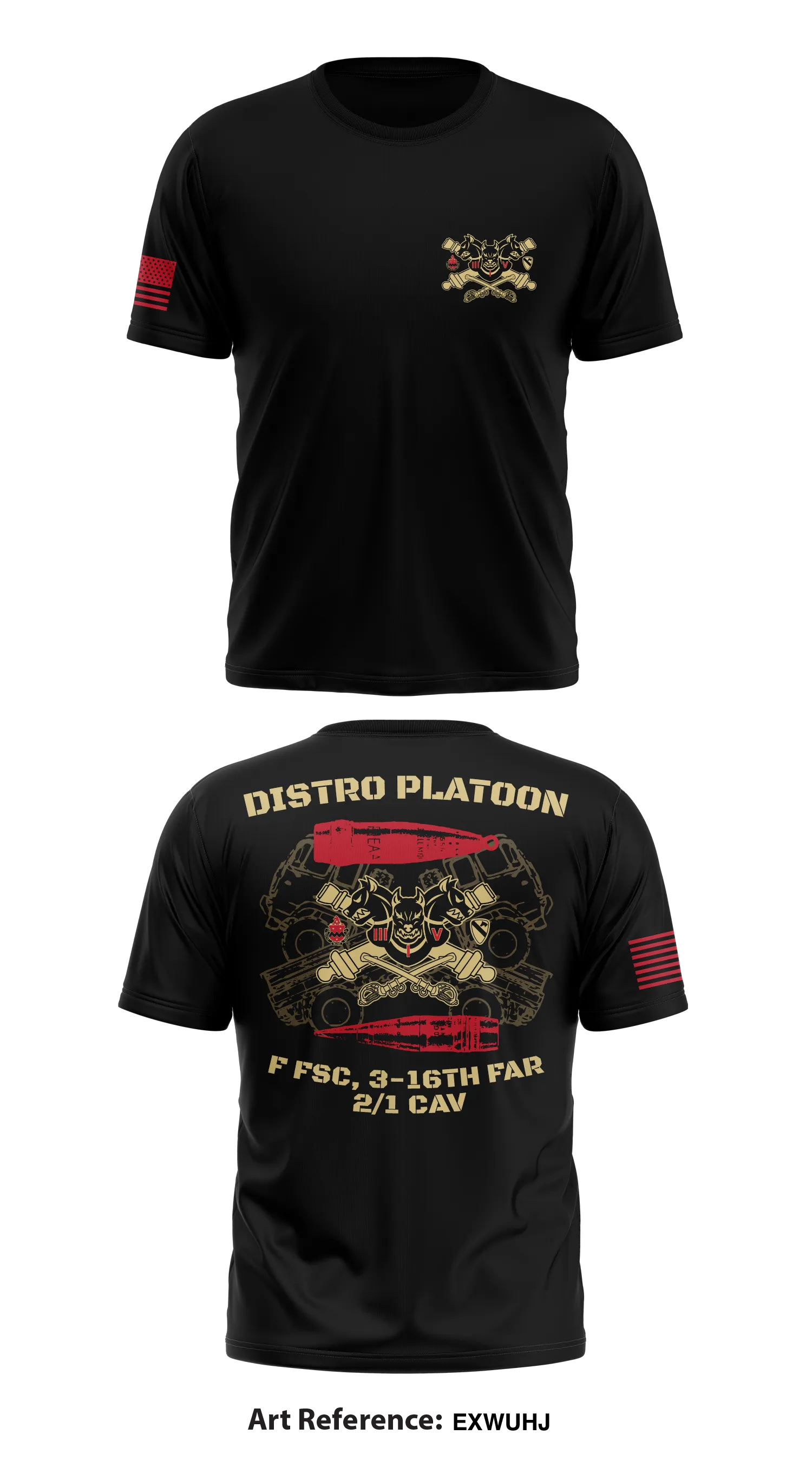 Distro Platoon, F FSC, 3-16th FAR, 2/1 CAV Store 1 Core Men's SS Performance Tee - ExwuhJ