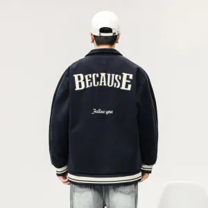 Double-sided Fleece Track Jacket Featuring Elastic Band Cuffs