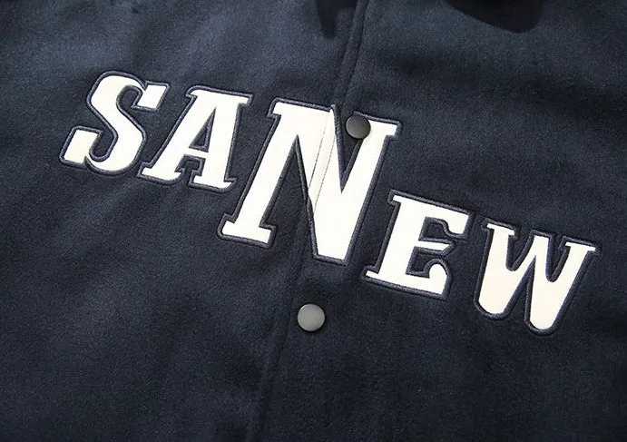 Double-sided Fleece Track Jacket Featuring Elastic Band Cuffs