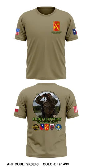 E BTRY, 4 BN, 133rd FAR Core Men's SS Performance Tee - YK3E46