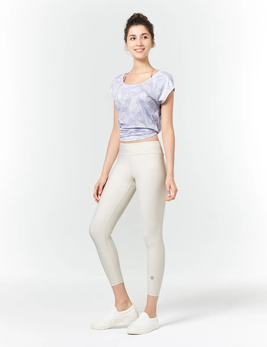 easyoga LA-VEDA Breathe In Short Sleeve - FD3 Africa Bouquet Blue