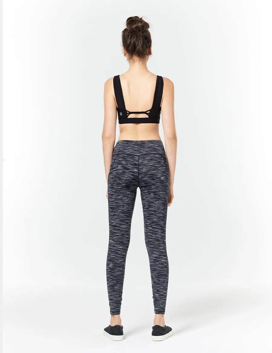 easyoga LA-VEDA Conflux Tights3 - D51 Gray White Black Stripe