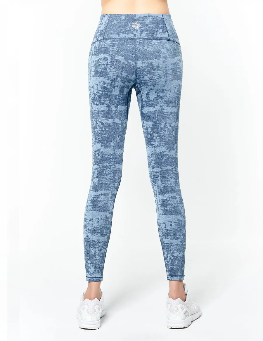 easyoga Lespiro Breakthrough Core Tights - FC3 Brush Stroke Blue