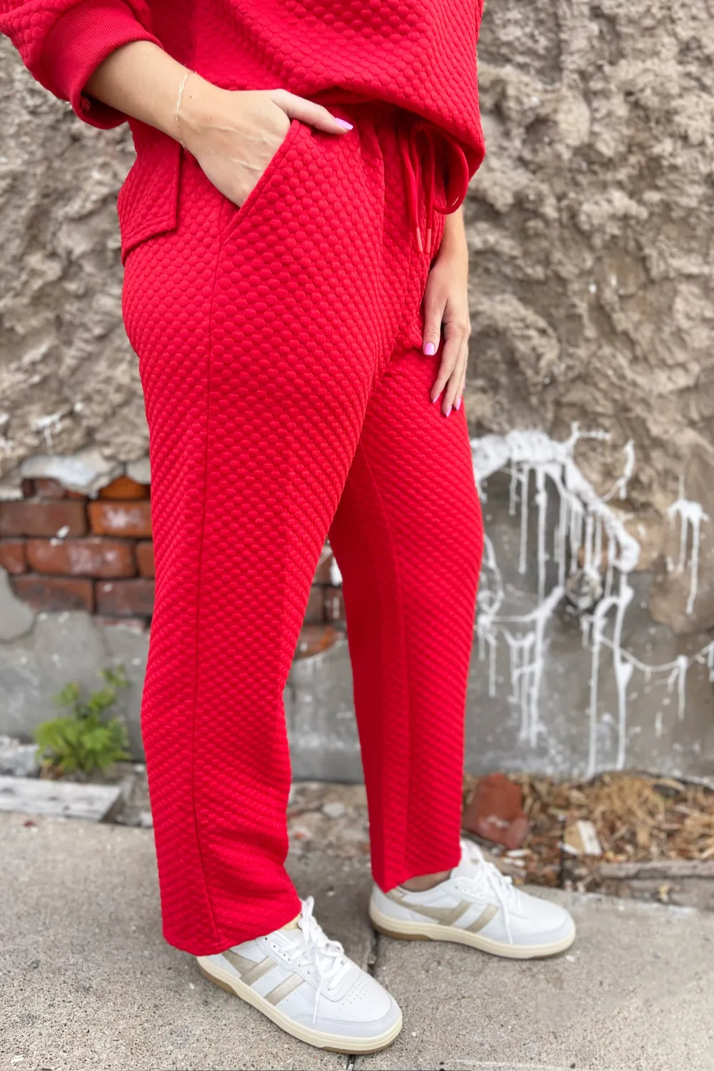 Embossing Textured Loungewear Pants