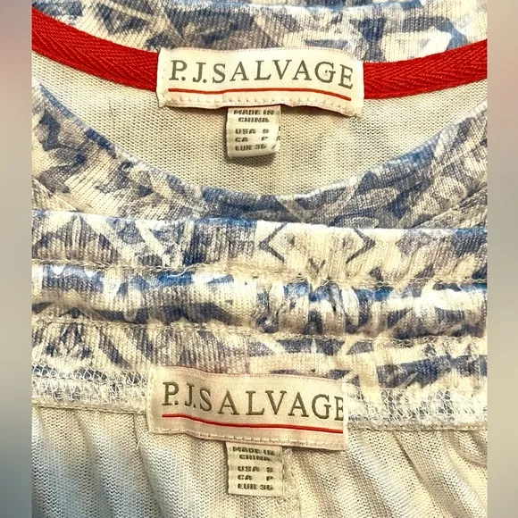 EUC S P.J. Salvage Sleeveless Top and Bottom Pajama Lounge Wear Set