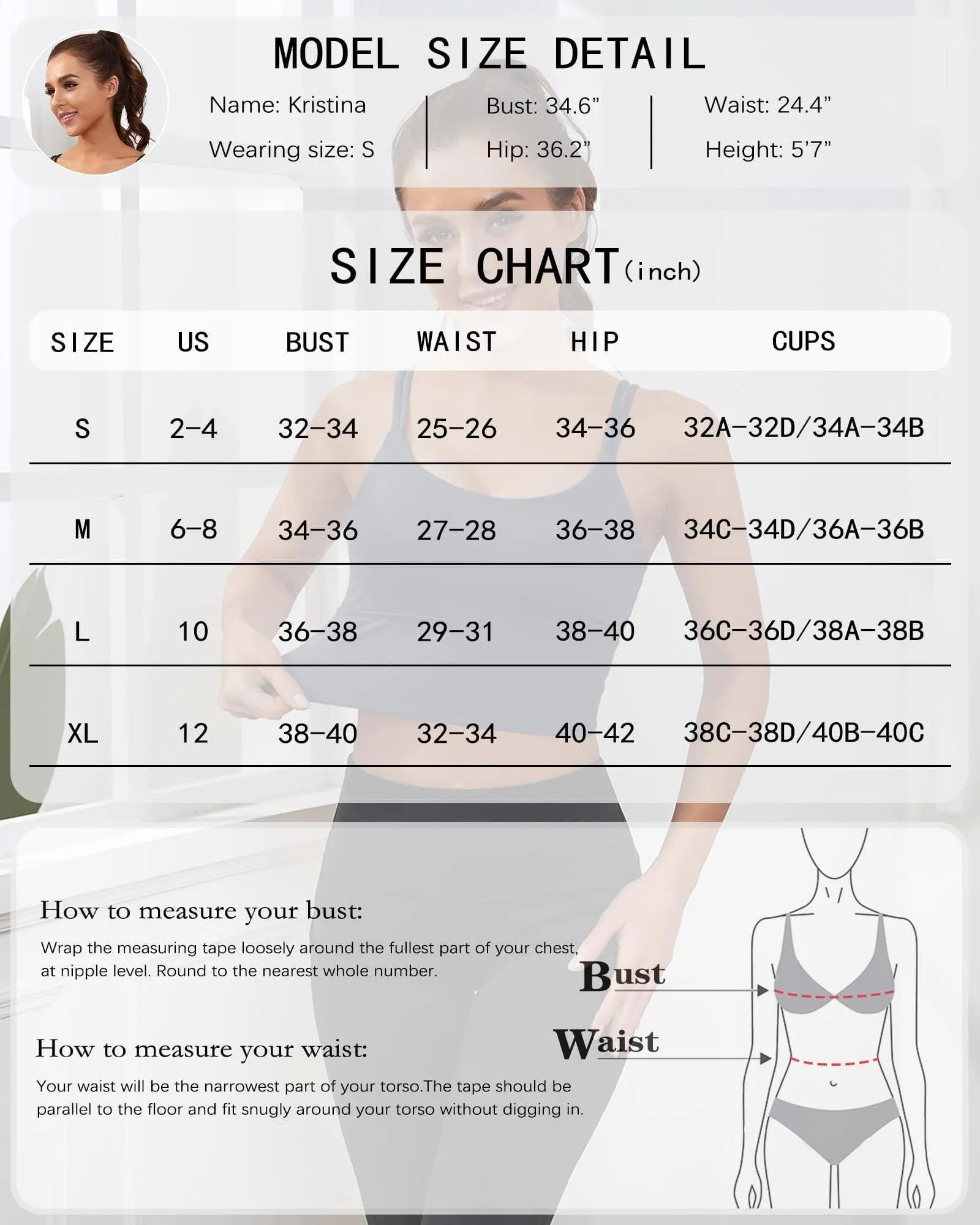 Everrysea Longline Sports Bra for Women Padded Workout Tank Tops Built in Bras Strappy Yoga Corp Top Camisole