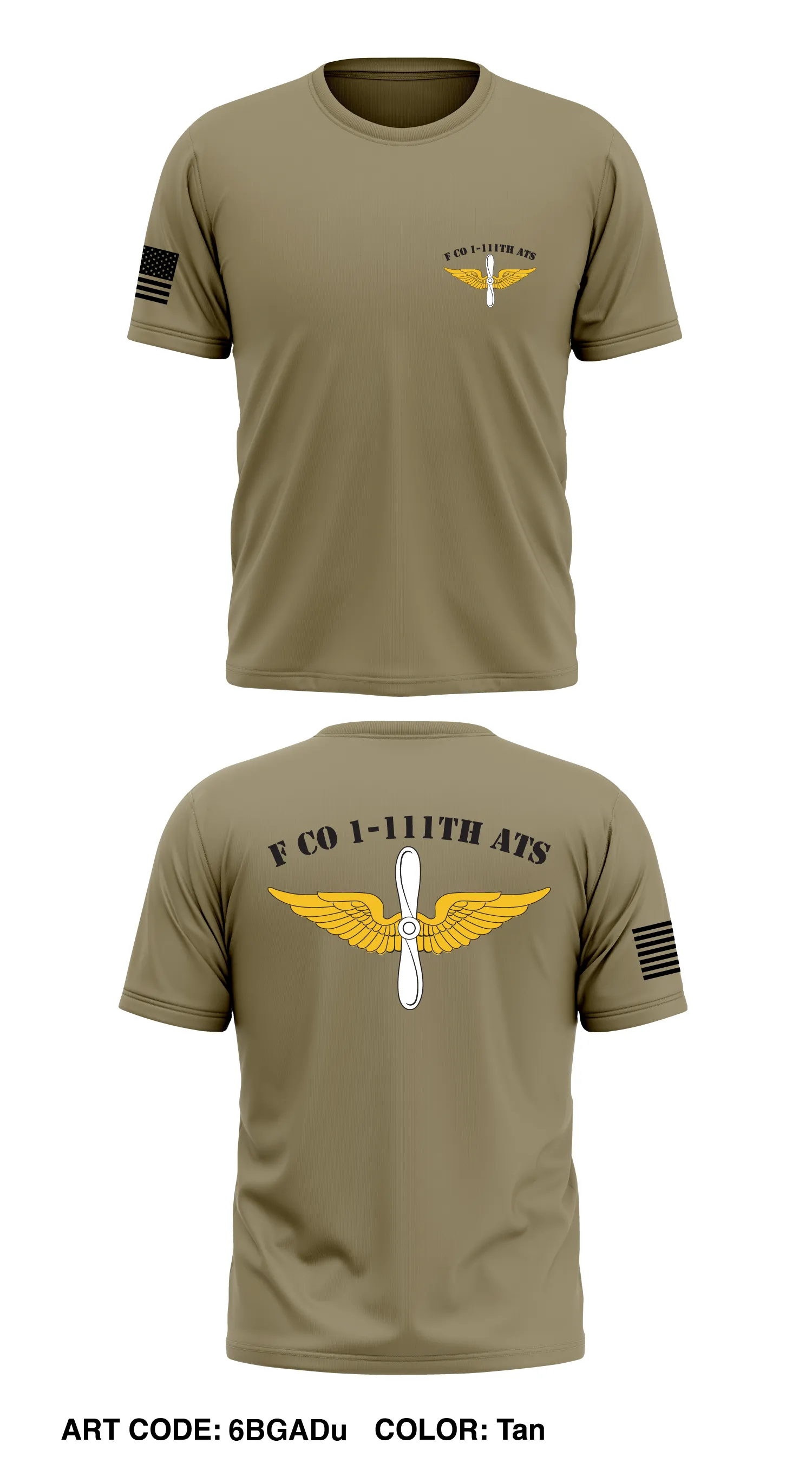 F Co 1-111th ATS Store 1 Core Men's SS Performance Tee - 6BGADu