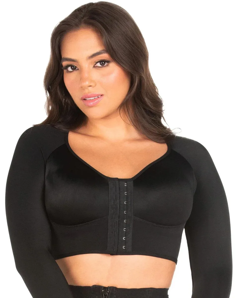 Fajas M & D Post-Op Bra with Front Closure With Sleeves