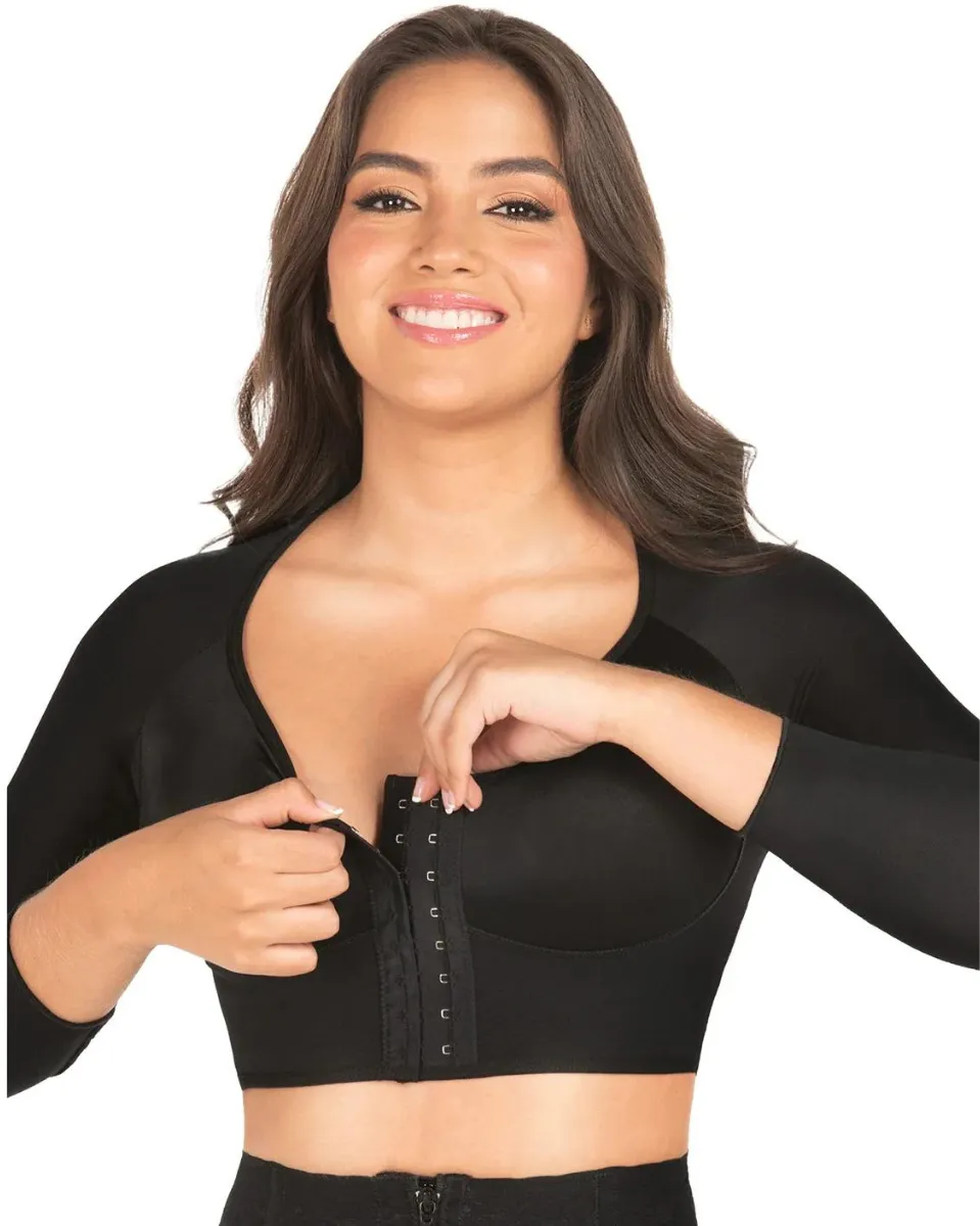 Fajas M & D Post-Op Bra with Front Closure With Sleeves