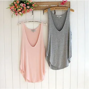 Fashion Woman Vest Amazing Lady Sleeveless V-Neck Candy Color Vest Loose Tank Tops