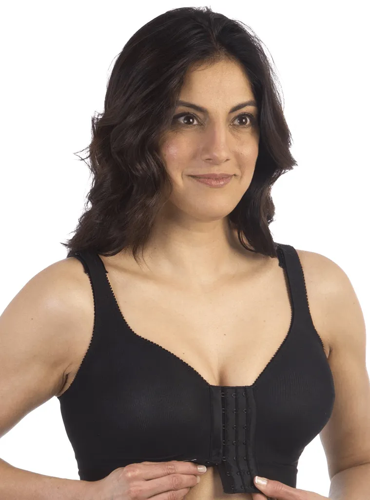 Final Sale Clearance Clearpoint Medical Adjustable Molded Cup Support Bra - 710 Black