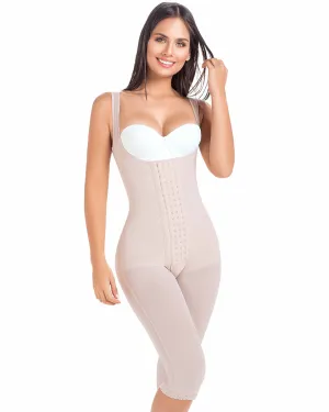 Final Sale Clearance Mariae Fajas Post Surgery Body Shaper Postpartum Butt Lifting Girdle Open Bust Powernet & Knee Length