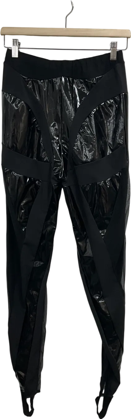 finesse Black Trinity Spiral Leggings UK M