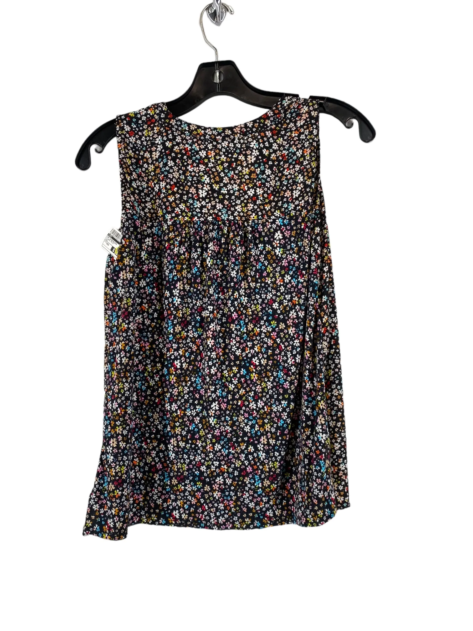 Floral Print Top Sleeveless Loft, Size Xxs