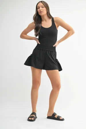 Flounce & Flow Romper in Black