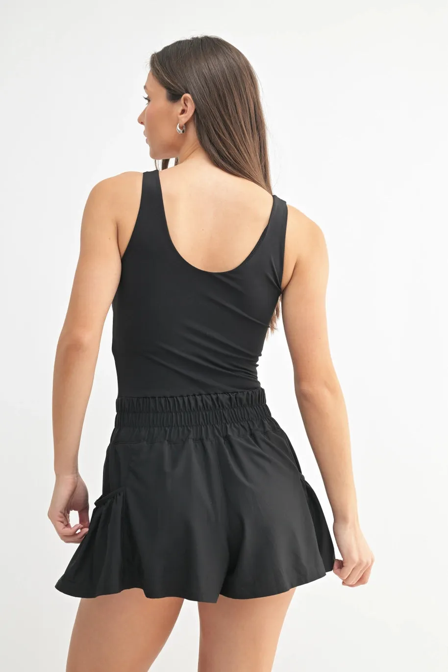 Flounce & Flow Romper in Black