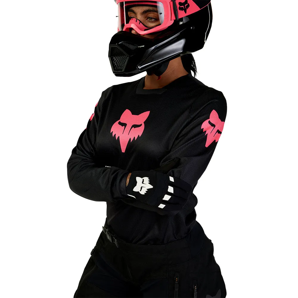 Fox Womens 180 Blackout Jersey [Black/Black]