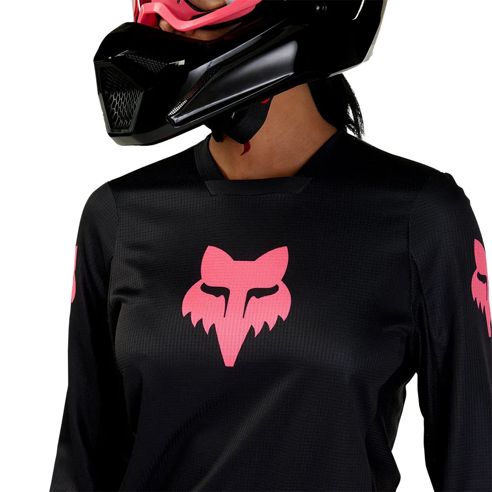 Fox Womens 180 Blackout Jersey [Black/Black]