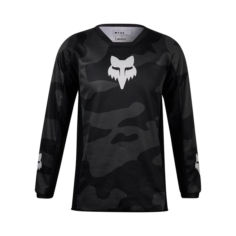 FOX YOUTH 180 BNKR JERSEY [BLACK CAMO]