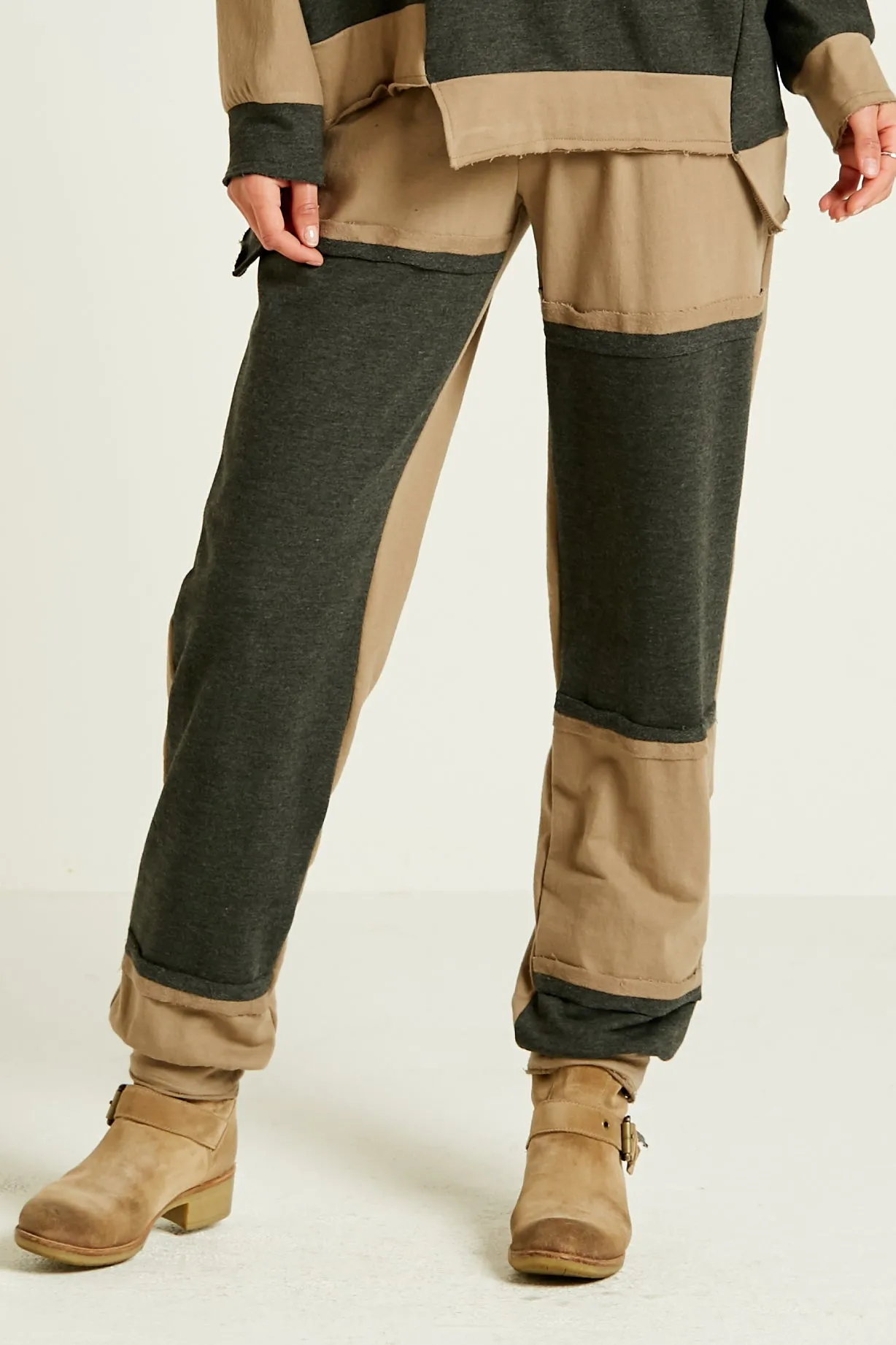 French Terry Patched Up Pant