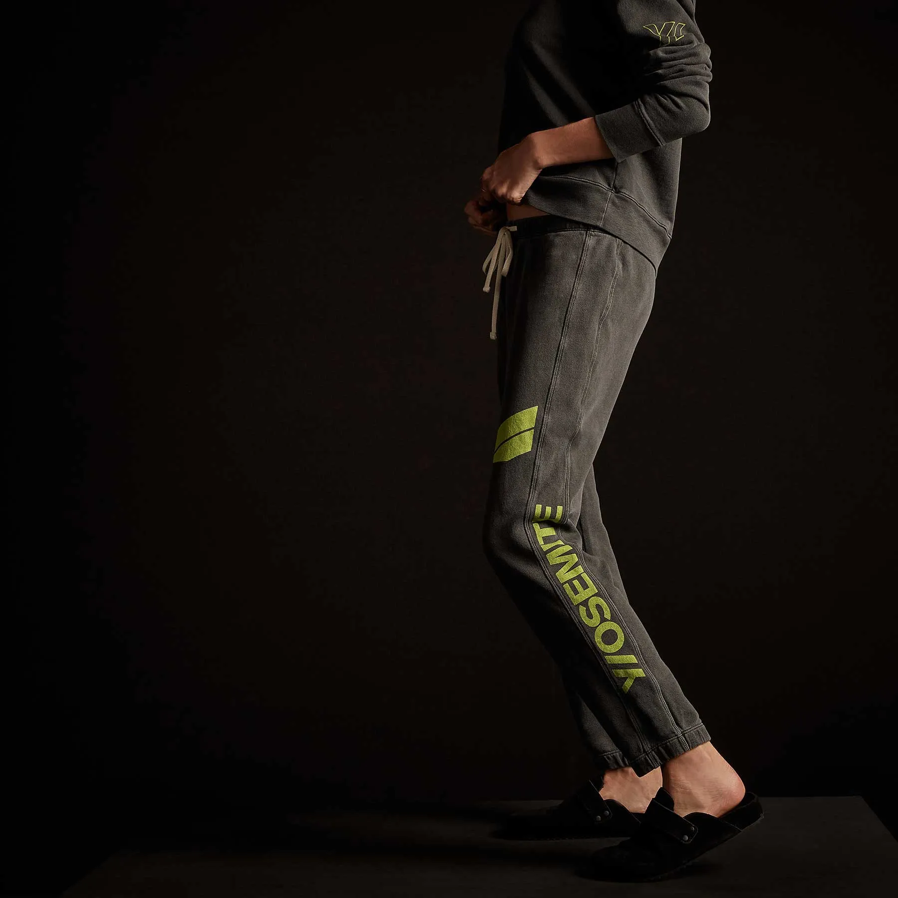 French Terry Sweatpant - Magma Pigment/Bright Neon