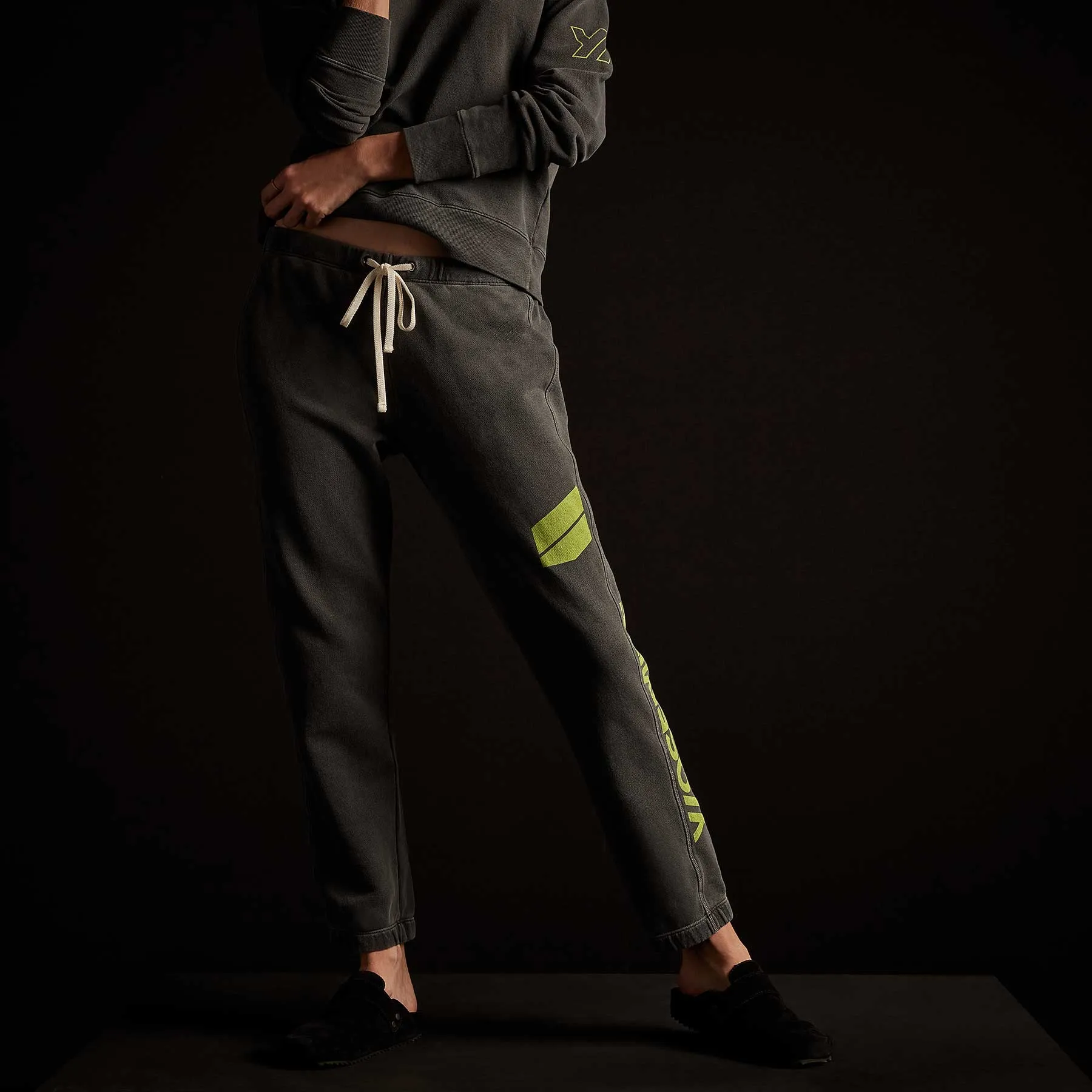 French Terry Sweatpant - Magma Pigment/Bright Neon
