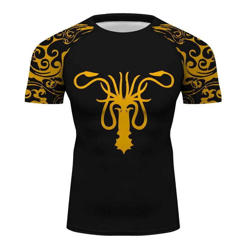 Game of Thrones House Greyjoy Longsleeve Quick Dry Compression Shirts Rash Guard