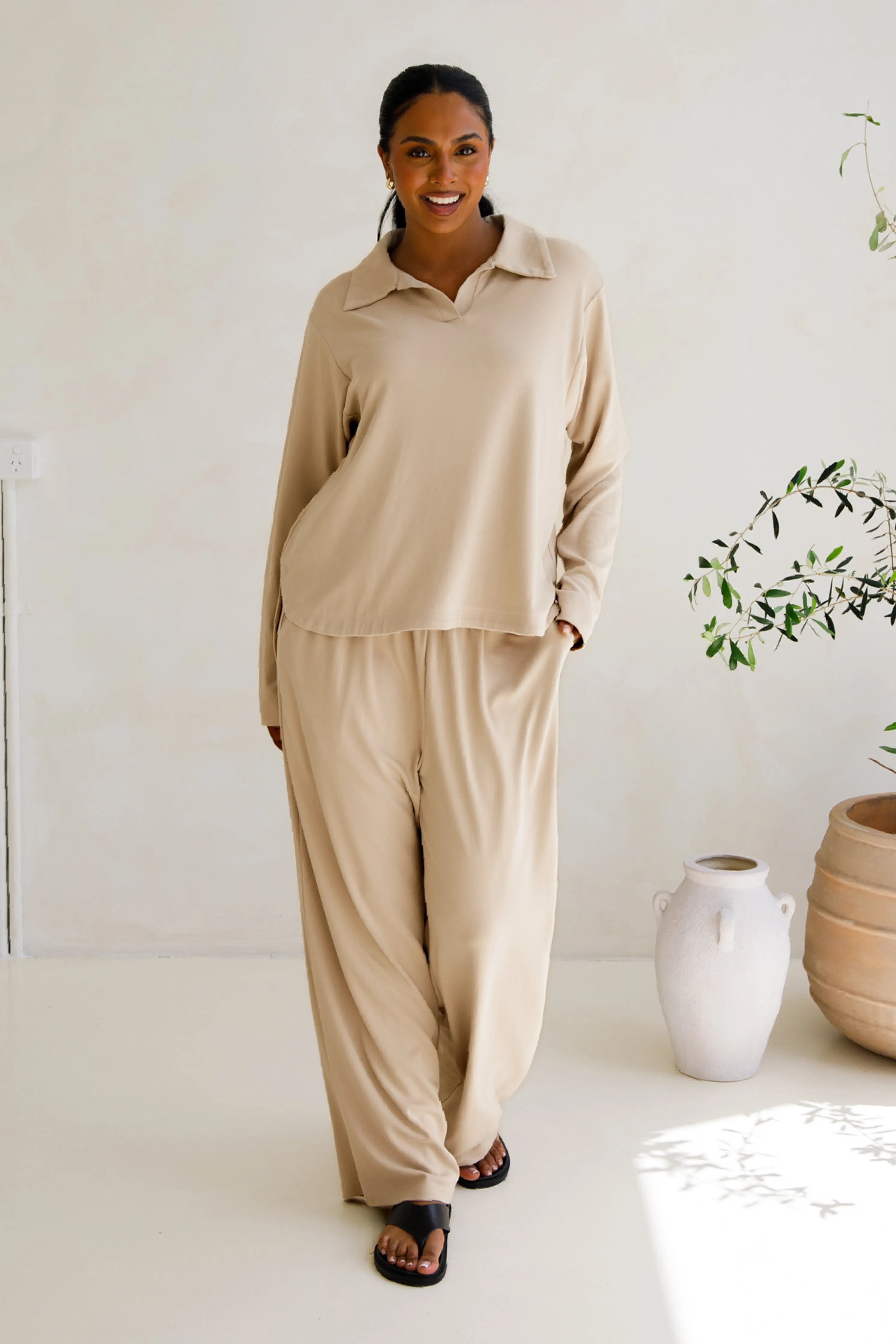 Gigi Lounge Pant | Portobello Beige