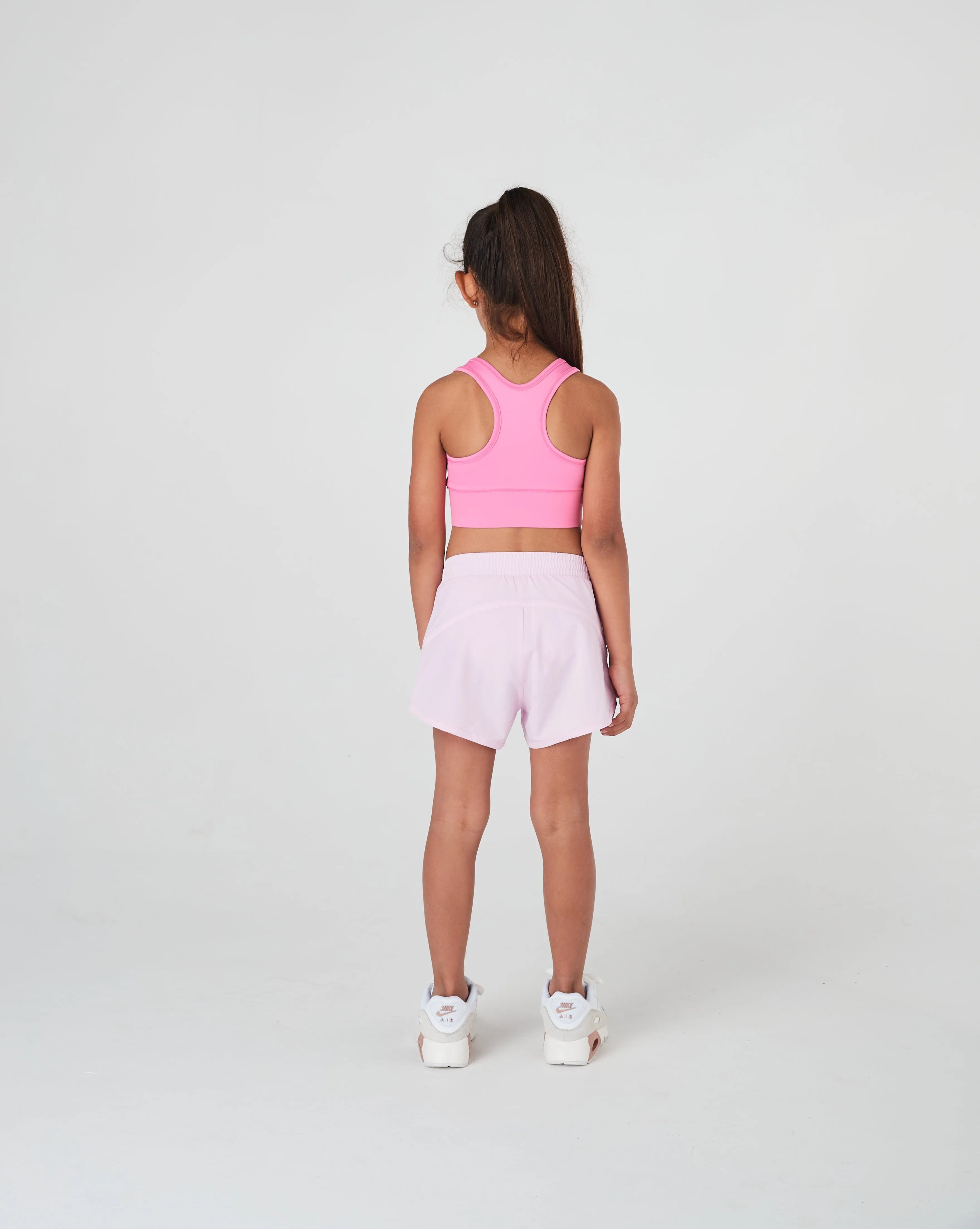 Girls Pink Recycled Fibre Running Shorts with Internal Brief