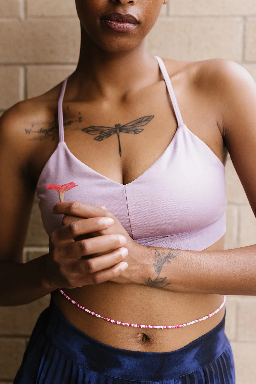 Glossy Pink Sports Bra