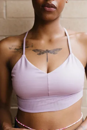 Glossy Pink Sports Bra
