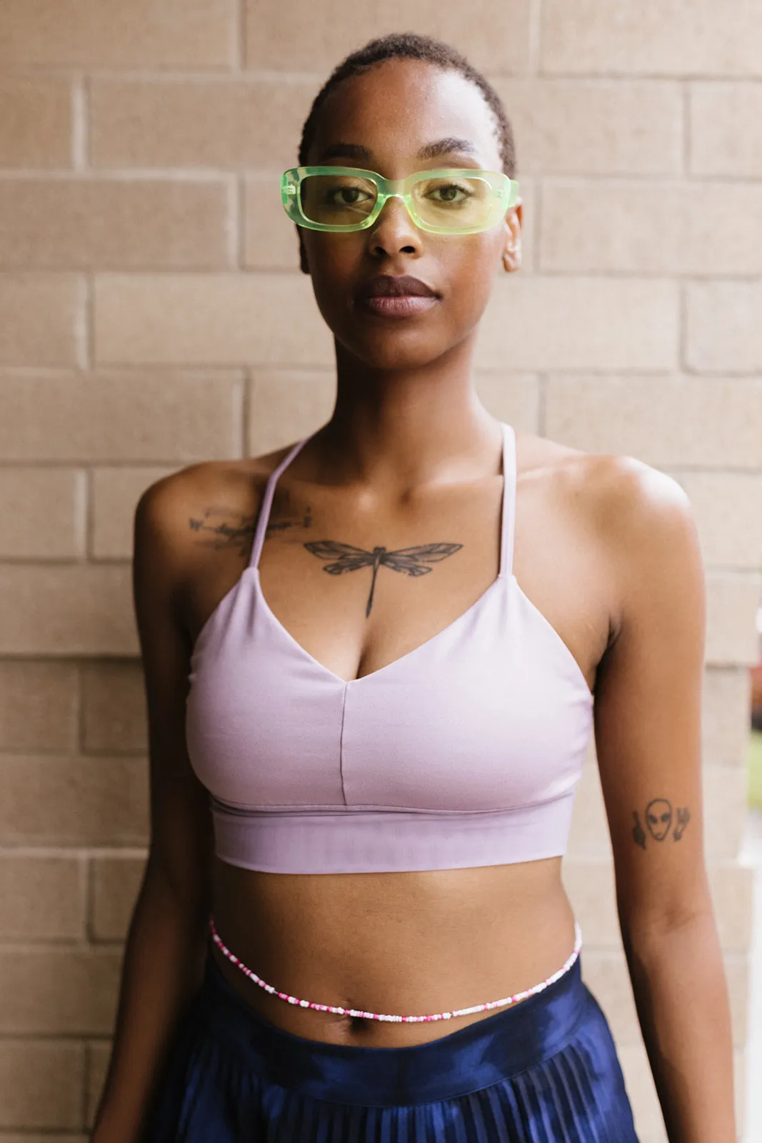 Glossy Pink Sports Bra