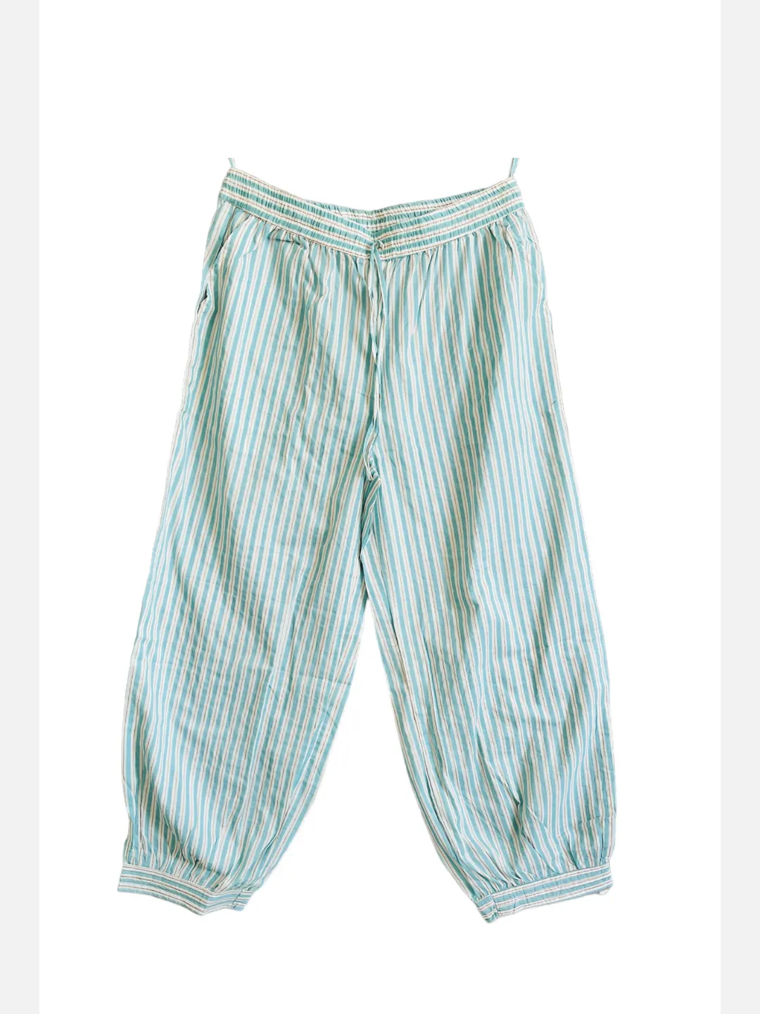 Gold printed Aqua Pure Cotton Patiyala Pants