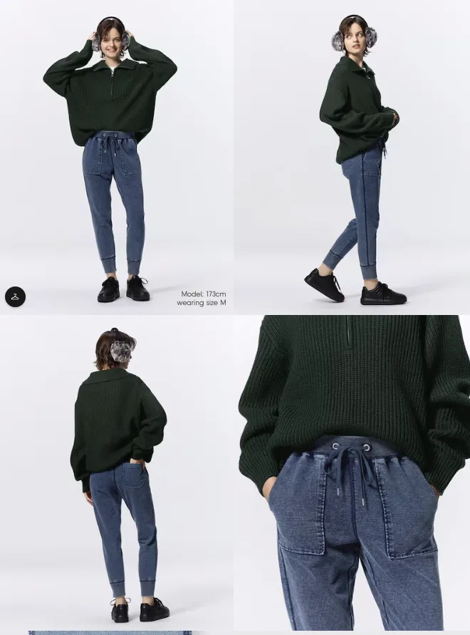 GU Denim Sweat Easy Pants  X