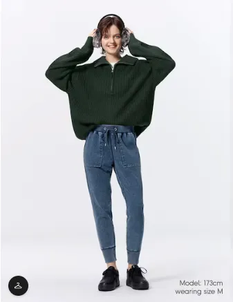 GU Denim Sweat Easy Pants  X