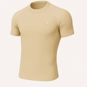 Half Sleeve Biege Compression Tee