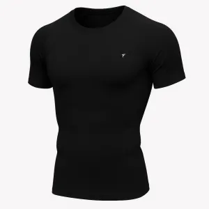 Half Sleeve Black Compression Tee
