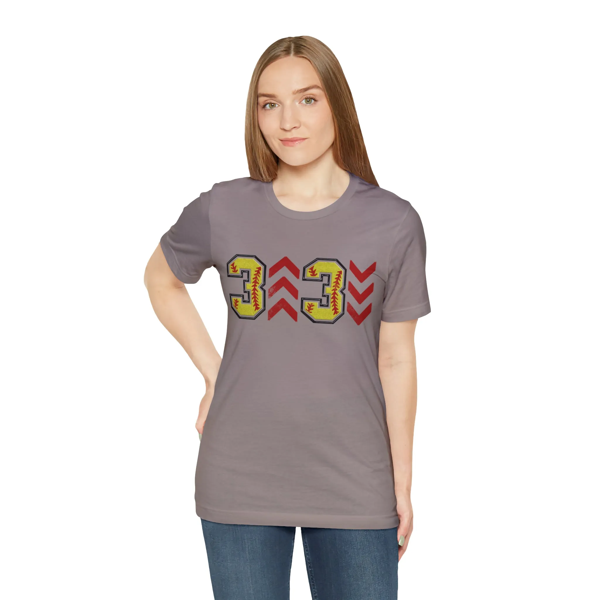 Hazel Blues® |  Adult: 3 Up 3 Down Softball Graphic Tee