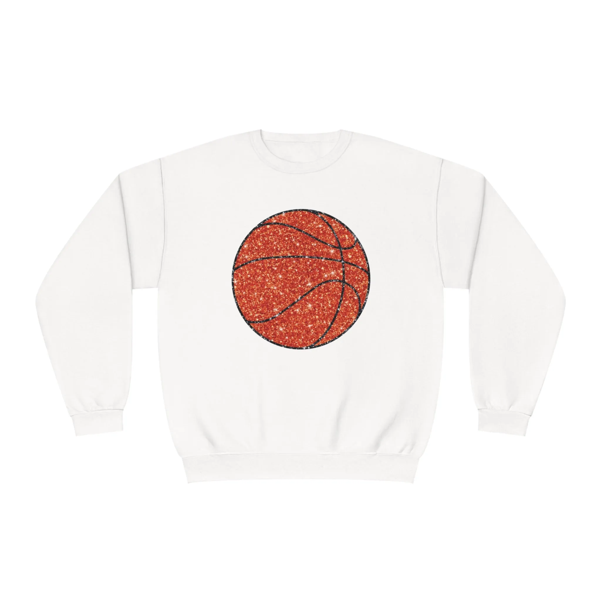 Hazel Blues® |  Large Basketball Faux Glitter Graphic Sweatshirt
